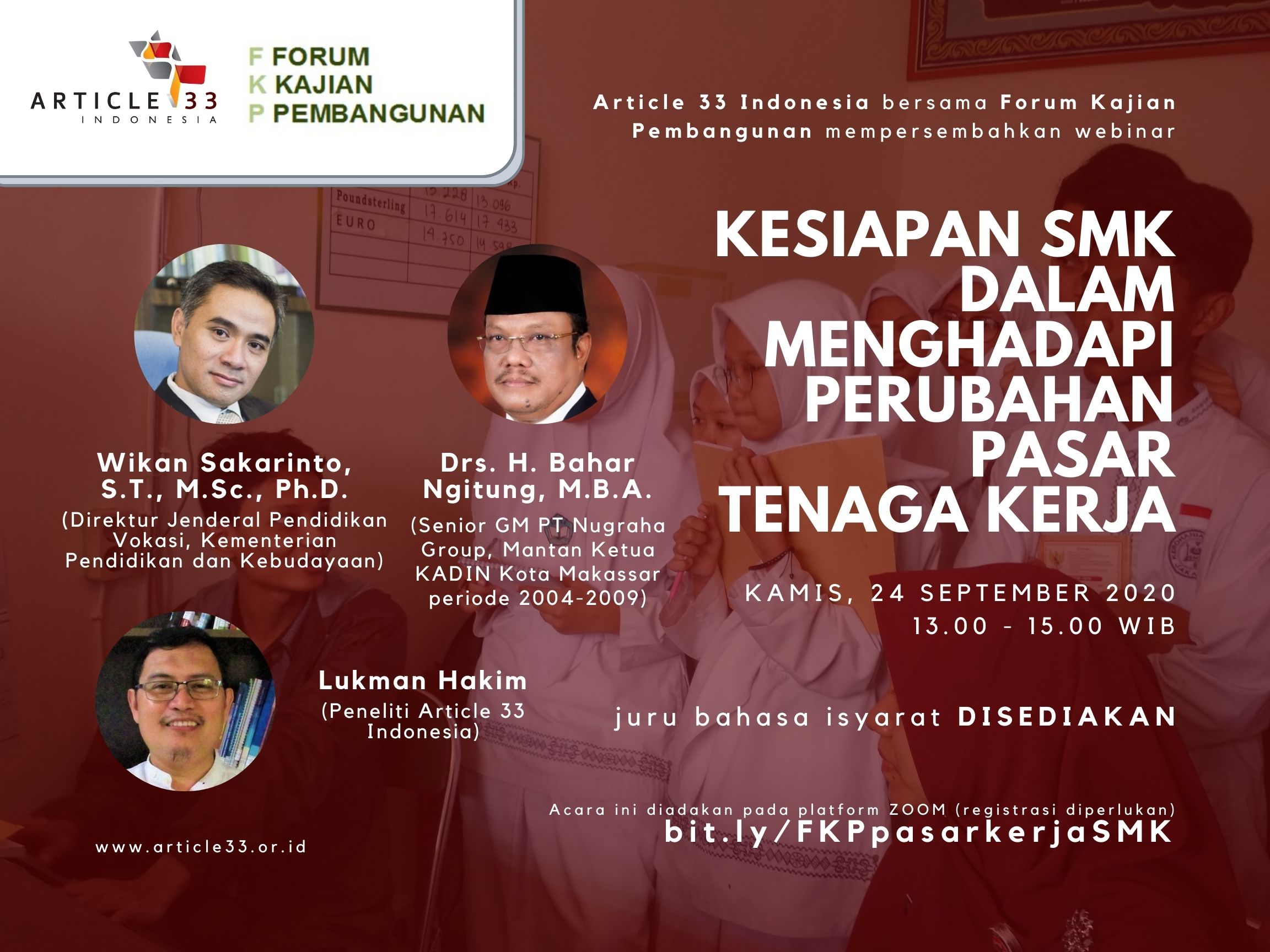 FORUM KAJIAN PEMBANGUNAN: KESIAPAN SMK DALAM MENGHADAPI PERUBAHAN PASAR TENAGA KERJA