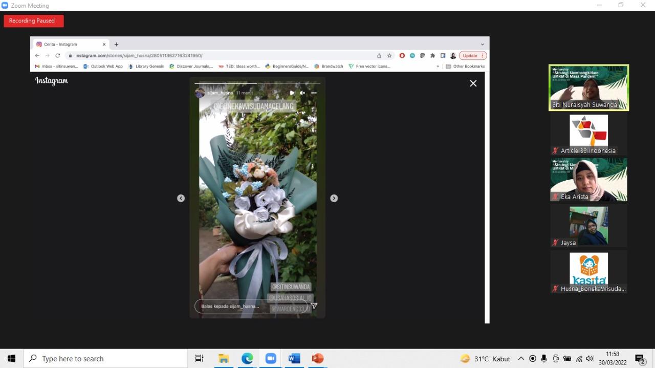 Ringkasan Kegiatan Mentorship Waroeng33