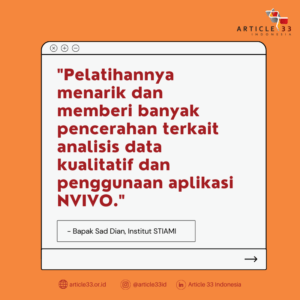 Tingkatkan Kualitas Penelitian Kualitatif Anda Bersama Sabtu Ceria A33 Research Academy