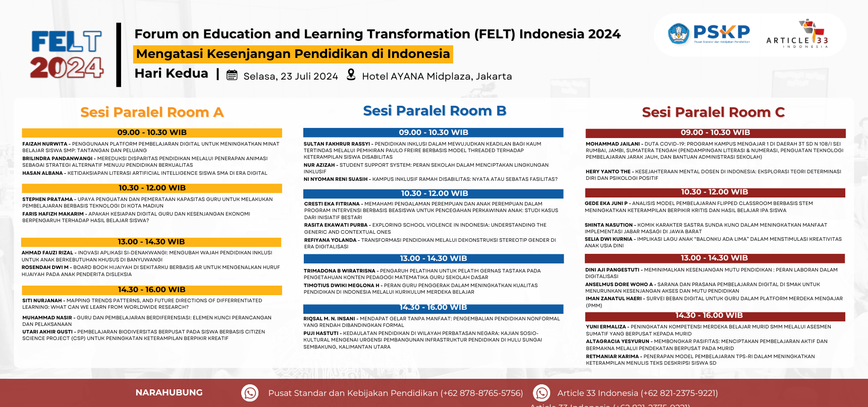 Mengatasi Ketimpangan Pendidikan: Sorotan Presentasi dari 31 Paper Terpilih dalam Perhelatan FELT Indonesia 2024