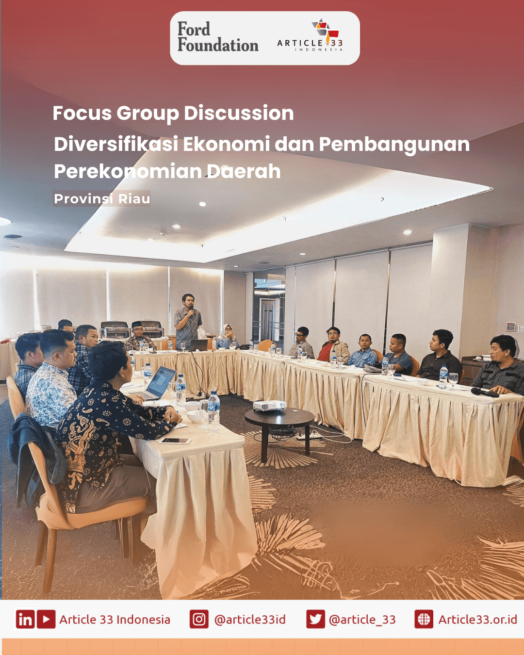Focus Group Discussion Diversifikasi Ekonomi dan Pembangunan Perekonomian Daerah Provinsi Riau