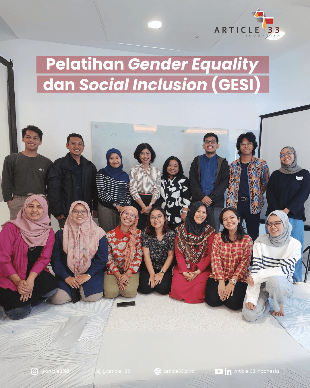 Pelatihan GESI (Gender Equality dan Social Inclusion) oleh Article 33 Indonesia