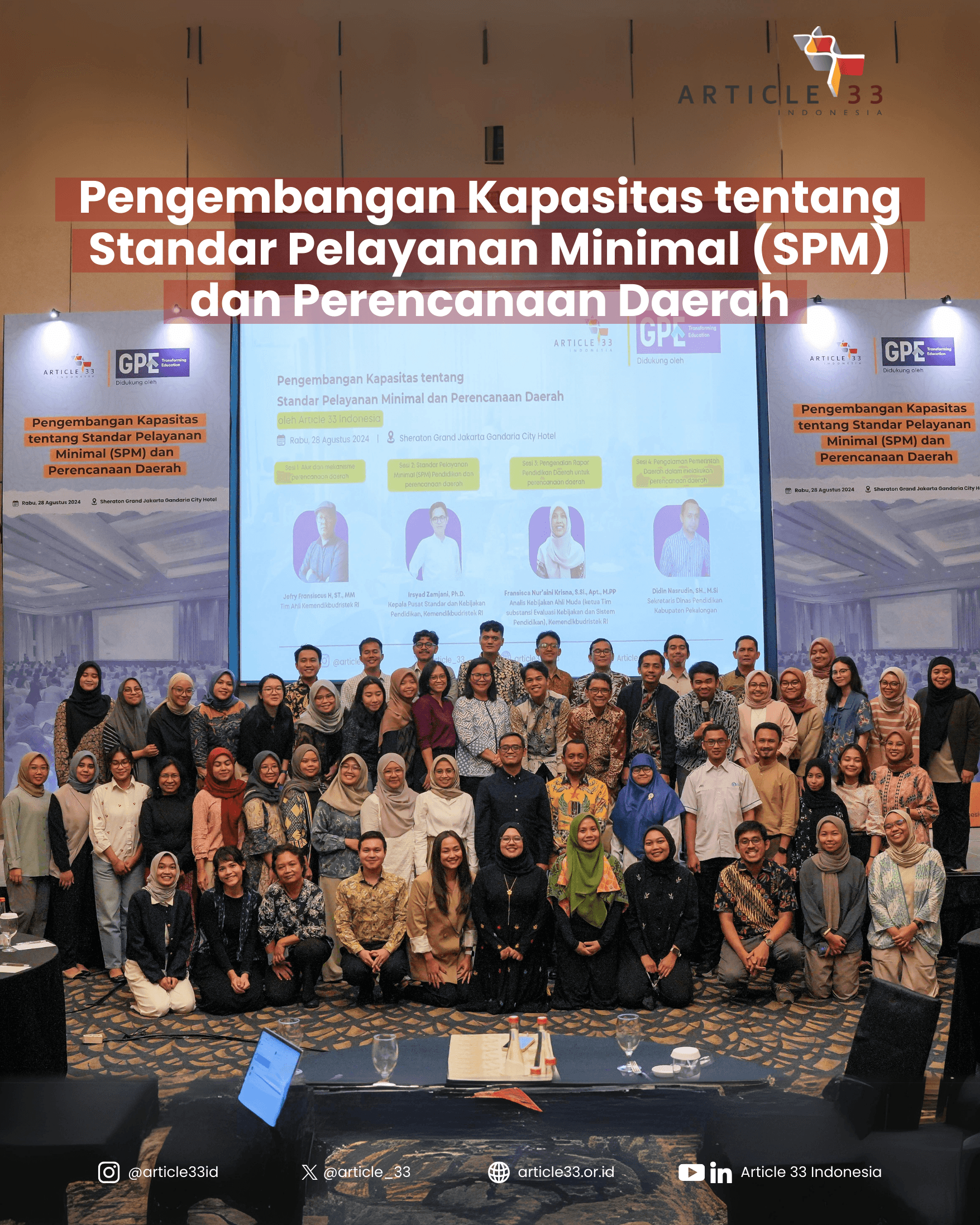 Peningkatan Kapasitas tentang Standar Pelayanan Minimal dan Perencanaan Daerah bersama Article 33 Indonesia