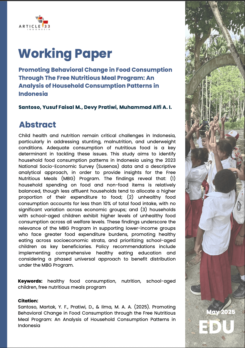 Promoting Behavioral Change In Food Consumption Through The Free Nutritious Meal Program: An Analysis Of Household Consumption Patterns In Indonesia