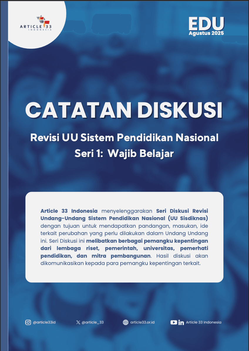 Catatan Diskusi Revisi UU Sistem Pendidikan Nasional Seri 1: Wajib Belajar