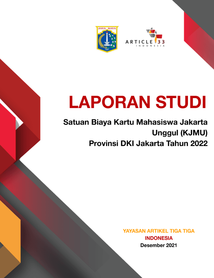 Laporan Studi: Satuan Biaya Kartu Mahasiswa Jakarta Unggul (KJMU) Provinsi DKI Jakarta Tahun 2022