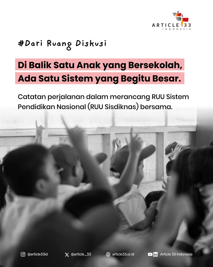 Di Balik Satu Anak yang Bersekolah, Ada Satu Sistem yang begitu Besar